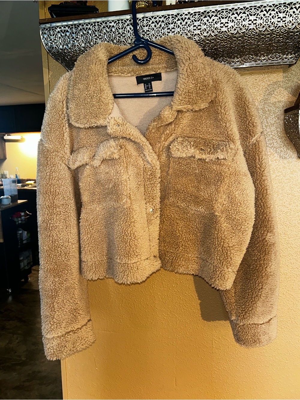 Forever 21 Beige/Tan Teddy Sherpa Jacket